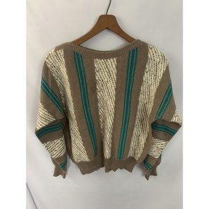 Victoria Vtg Sz l Women’s  angora wool blend multi color knit sweater pullover